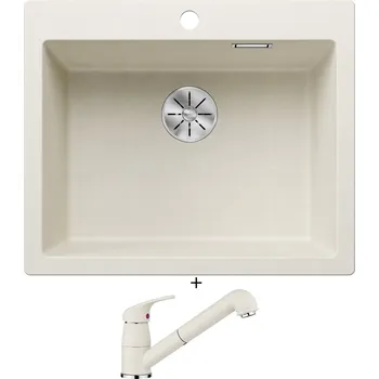 Granitový dřez Granitový dřez SET Blanco PLEON 6 bílá soft 527137 + Blanco DARAS-S bílá soft 526937