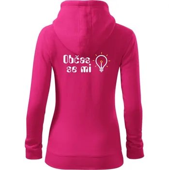 Dámská mikina Občas se mi rozsvítí - Dámská mikina trendy zipper s kapucí - 2XL ( Purpurová )