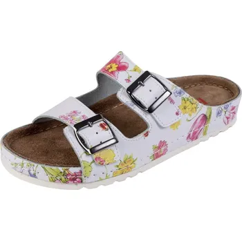 Dámské pantofle Buxa Dámské kožené pantofle BZ110 - květinová Velikost: 36