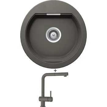 Granitový dřez Granitový dřez SET Schock MONO R-100 Silverstone + Schock EPOS 540127 Silverstone