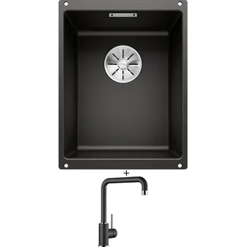 Kuchyňský dřez Dřez pod desku SET Blanco SUBLINE 320-U černá 525983 + Blanco MILI černá 526159