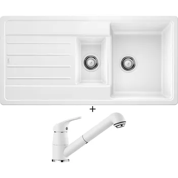 Granitový dřez Granitový dřez SET Blanco LEGRA 6 S bílá 522209 + Blanco DARAS-S bílá 517735