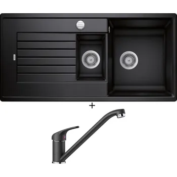 Granitový dřez SET Blanco ZIA 6 S antracit s excentrem 514740 + Blanco DARAS antracit 517721