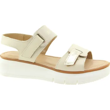 Dámské sandále EASY'N ROSE Dámské kožené krémové-platino sandály 797-031-CREMA-255 Velikost 39