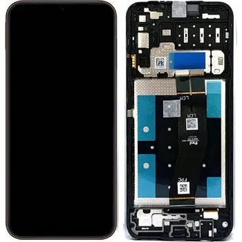 Telefonní příslušenství LCD display Samsung A145 Galaxy A14 4G + dotyk + přední kryt Original Service Pack černý