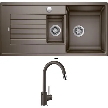 Granitový dřez SET Blanco ZIA 6 S kávová s excentrem 515071 + Blanco MIDA-S kávová 521461