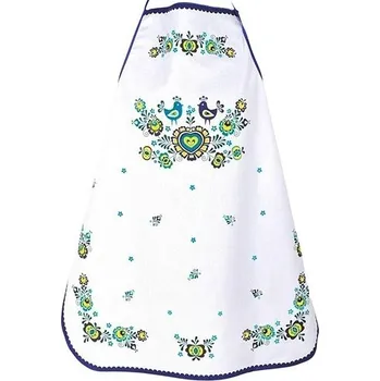 Forbyt Kuchyňská zástěra Folklor modrá 64 × 76 cm