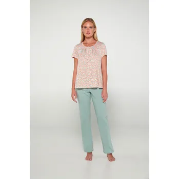 Dámské pyžamo Vamp - Pyžamo s dlouhými kalhotami 20067 - Vamp blue mint L