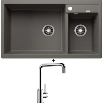 Granitový dřez Granitový dřez SET Blanco METRA 9 šedá vulkán 527304 + Blanco MILI chrom 519413