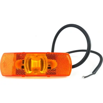 Směrový světlomet Svítilna obrysová s odrazkou a blinkrem, oranžová, diodová 12/24V s držákem