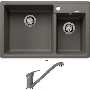 Kuchyňský dřez Granitový dřez SET Blanco LEGRA 8 šedá vulkán 527272 + Blanco DARAS šedá vulkán 526934