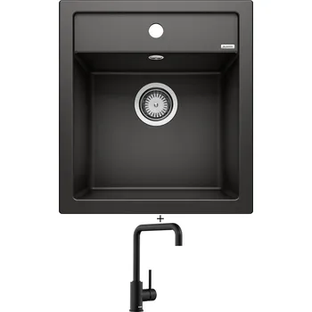 Granitový dřez Granitový dřez SET Blanco DALAGO 45 černá + Blanco MILI černá matná 526665