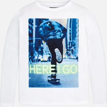 Chlapecké oblečení Triko MAYORAL bílé GO - 16 let