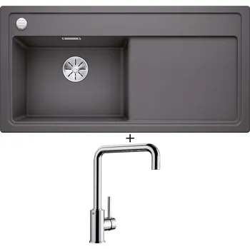 Granitový dřez Granitový dřez SET Blanco ZENAR XL 6 S šedá skála 523996 + Blanco MILI chrom 519413