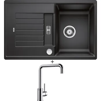 Granitový dřez Granitový dřez SET Blanco ZIA 45 S antracit + excentrické ovládání + Blanco MILI chrom 519413