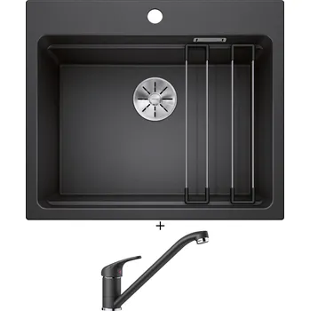 Granitový dřez Granitový dřez SET Blanco ETAGON 6 antracit 524539 + Blanco DARAS antracit 517721