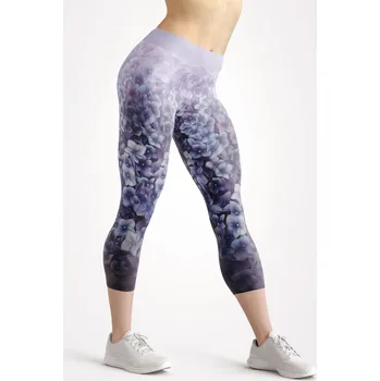 Dámské legíny UTOPY 3/4 Dámské sportovní legíny Violets Velikost: XL