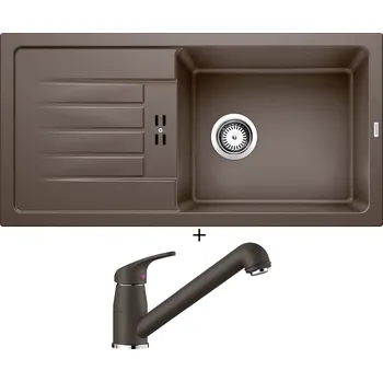 Kuchyňský dřez Granitový dřez SET BLANCO FAVUM XL 6 S kávová 524238 + Blanco DARAS-S kávová 517740