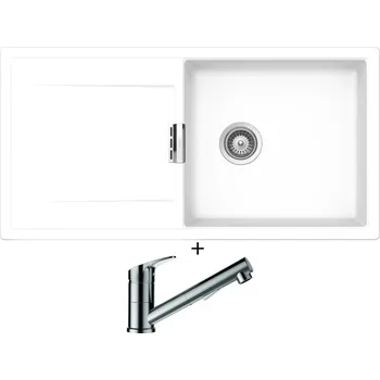 Granitový dřez Granitový dřez SET Schock MONO D-100L Day + Schock EVINAS 577120 nerez