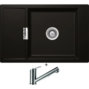 Granitový dřez Granitový dřez SET Schock MONO D-100XS Night + Schock EVINAS 577120 nerez