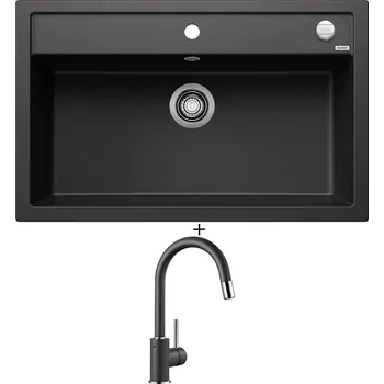 Granitový dřez Granitový dřez SET Blanco DALAGO 8 antracit s excentrem 516629 + Blanco MIDA-S antracit 521455