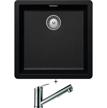 Granitový dřez Dřez pod desku SET Schock GREENWICH N-100 U Magma + Schock EVINAS 577120 nerez