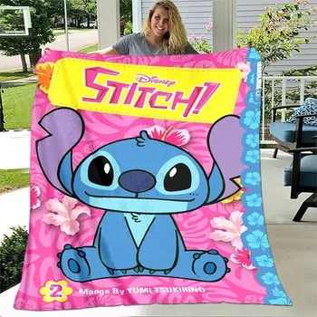 Dětská deka Roztomilá flanelová deka s motivem Stitche - 7,130x150cm