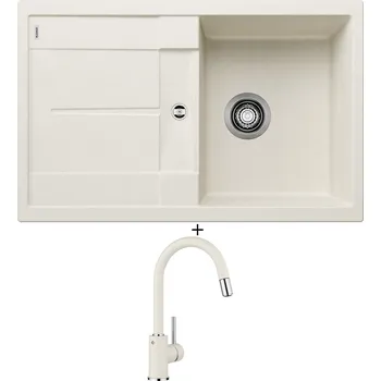 Granitový dřez Granitový dřez SET Blanco METRA 45 S bílá soft 527106 + Blanco MIDA-S bílá soft 526968