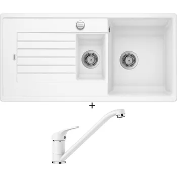 Granitový dřez Granitový dřez SET Blanco ZIA 6 S bílá s excentrem 514734 + Blanco DARAS bílá 517724