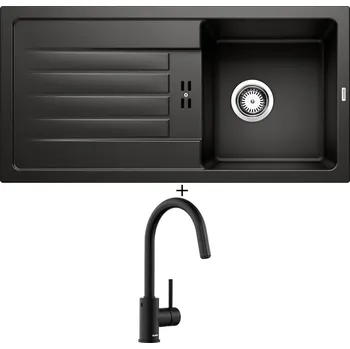 Granitový dřez Granitový dřez SET BLANCO FAVUM 45 S černá 526081 + Blanco MIDA-S černá matná 526653