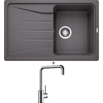 Granitový dřez Granitový dřez SET Blanco SONA 45 S šedá skála 519663 + Blanco MILI chrom 519413