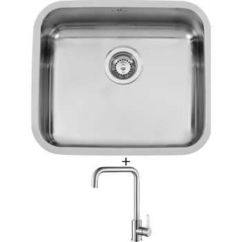 Nerezový dřez Nerezový dřez SET Sinks BELÉM 540 nerez leštěný + Laveo BONA BAB 265D nerez