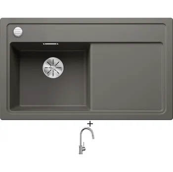 Granitový dřez Granitový dřez SET Blanco ZENAR 45 S šedá vulkán 527359 + Blanco MIDA-S chrom 521454