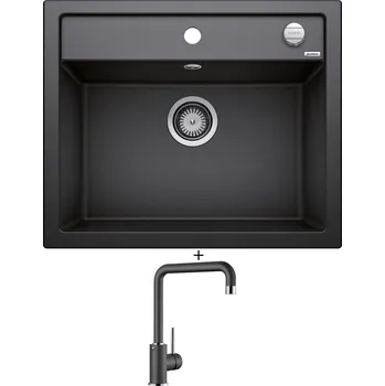 Kuchyňský dřez Granitový dřez SET Blanco DALAGO 6 antracit s excentrem 514197 + Blanco MILI antracit 523103