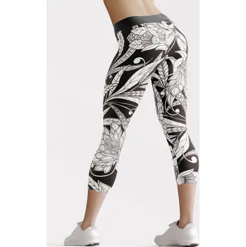 Dámské legíny UTOPY 3/4 Dámské sportovní legíny White Passion Velikost: XXL