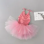 Dívčí baletní šaty pro princezny - Lososová,51 x 53 cm