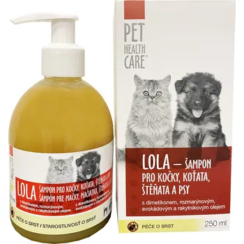 Antiparazitikum pro psa PET HEALTH CARE Lola antiparazitní šampon s dávkovačem pro psy/kočky 250 ml