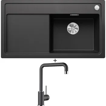 Granitový dřez Granitový dřez SET Blanco ZENAR 5 S antracit 523934 + Blanco MILI antracit 523103