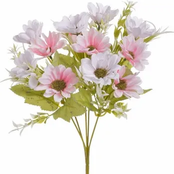 umělá květina Kytice chryzantémy růžová