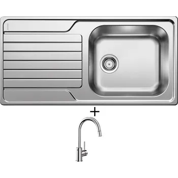 Nerezový dřez SET Blanco DINAS XL 6 S nerez kartáčovaný 524254 + Blanco MIDA-S chrom 521454