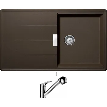 Granitový dřez Granitový dřez SET Schock TIA D-100 Bronze + Schock COSMO 525122 chrom