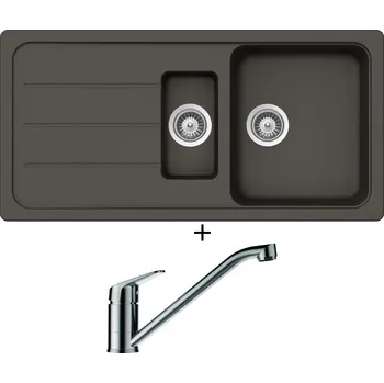Granitový dřez Granitový dřez SET Schock FORMHAUS D-150L Asphalt + Schock EVINAS 577000 nerez