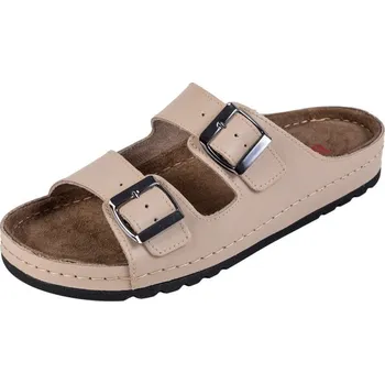 Dámské pantofle Buxa Dámské kožené pantofle BZ110 - béžová Velikost: 38