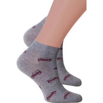 Pánské ponožky Pánské kotníkové ponožky 025/048 Steven Barva/Velikost: šedá melír / 41/43