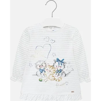 Kojenecké šaty Šaty MAYORAL bílé KOČIČKY - 18 měsíců