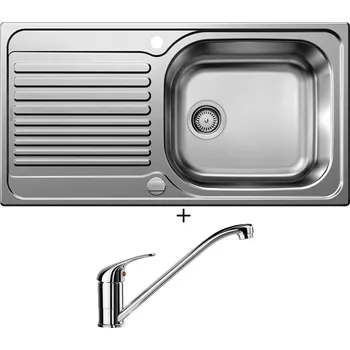 Nerezový dřez Nerezový dřez SET Blanco TIPO XL 6 S nerez přírodní lesk s excentrem 514243 + Blanco DARAS chrom 517720
