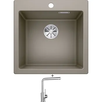 Granitový dřez Granitový dřez SET Blanco PLEON 5 tartufo 521675 + Blanco MILA chrom 519414