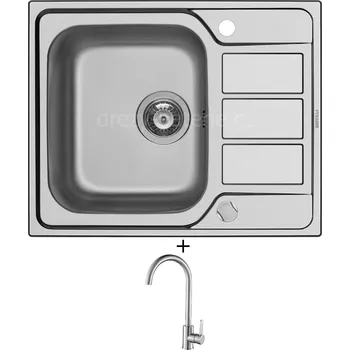 Nerezový dřez Nerezový dřez SET Pyramis ATHENA (62x50) 1B 1D nerez + Laveo BONA BAB 268D nerez