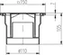 podlahová vpusť HACO PVS DN 110 Podlahová vpusť spodní 150 x 150 mm černá