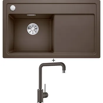 Kuchyňský dřez Granitový dřez SET Blanco ZENAR 45 S kávová 523861 + Blanco MILI kávová 523111